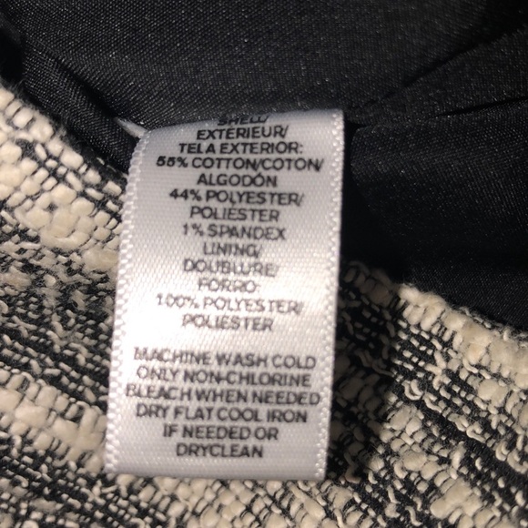 Ann Taylor LOFT size 0 black tweed zippered skirt - Picture 8 of 9